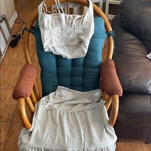 Fashion Nova White Skirt Set